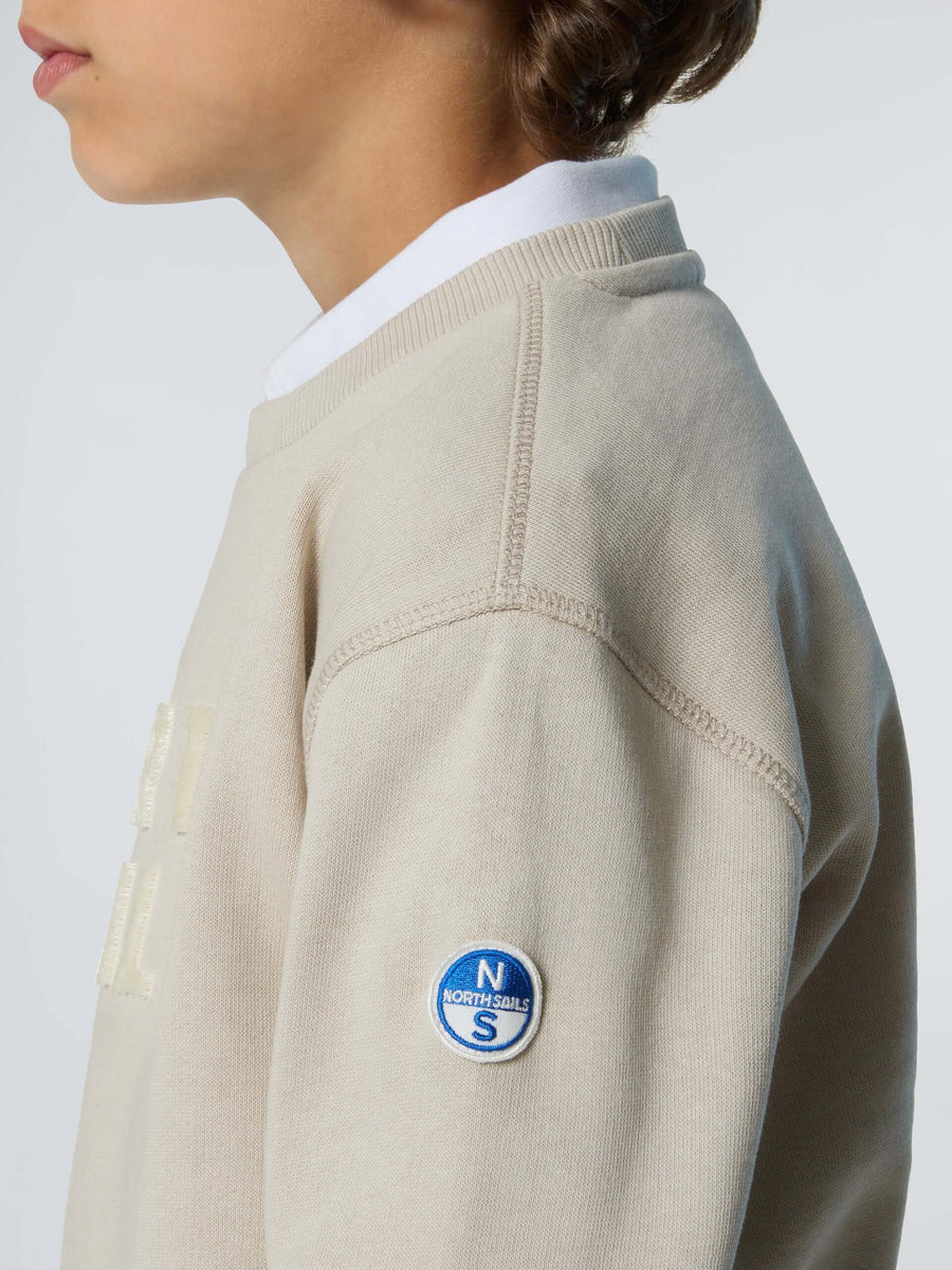 Bisiklet Yaka Baskılı Çocuk Pamuk Sweatshirt