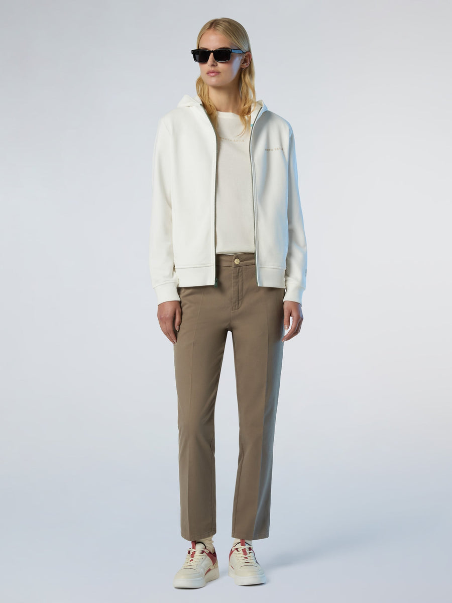 Slim Fit Düz Paça Chino Kadın Pantolon