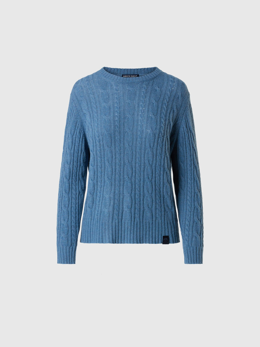 Yünlü Bisiklet Yaka Kadın Triko Örgü Kazak