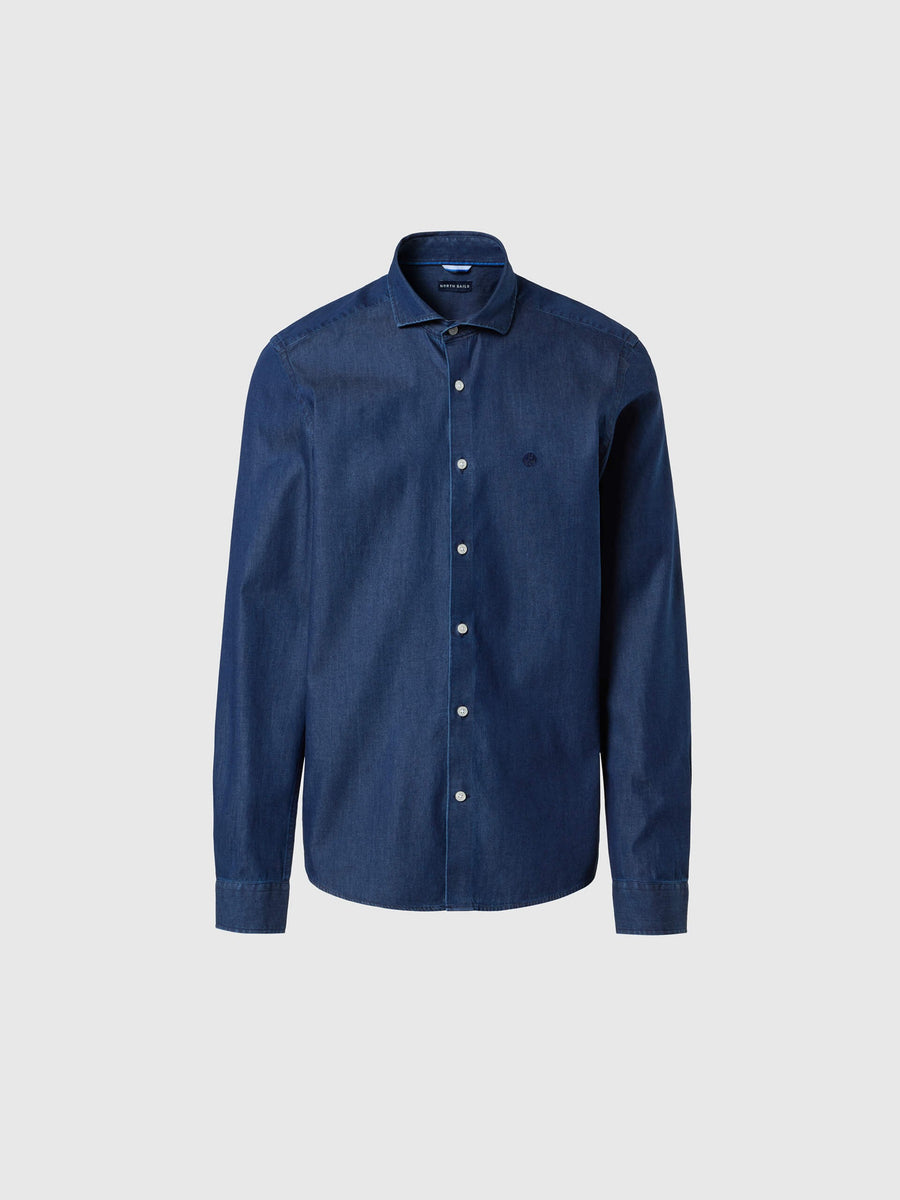 Regular Kalıp Uzun Kollu Erkek Denim Gömlek