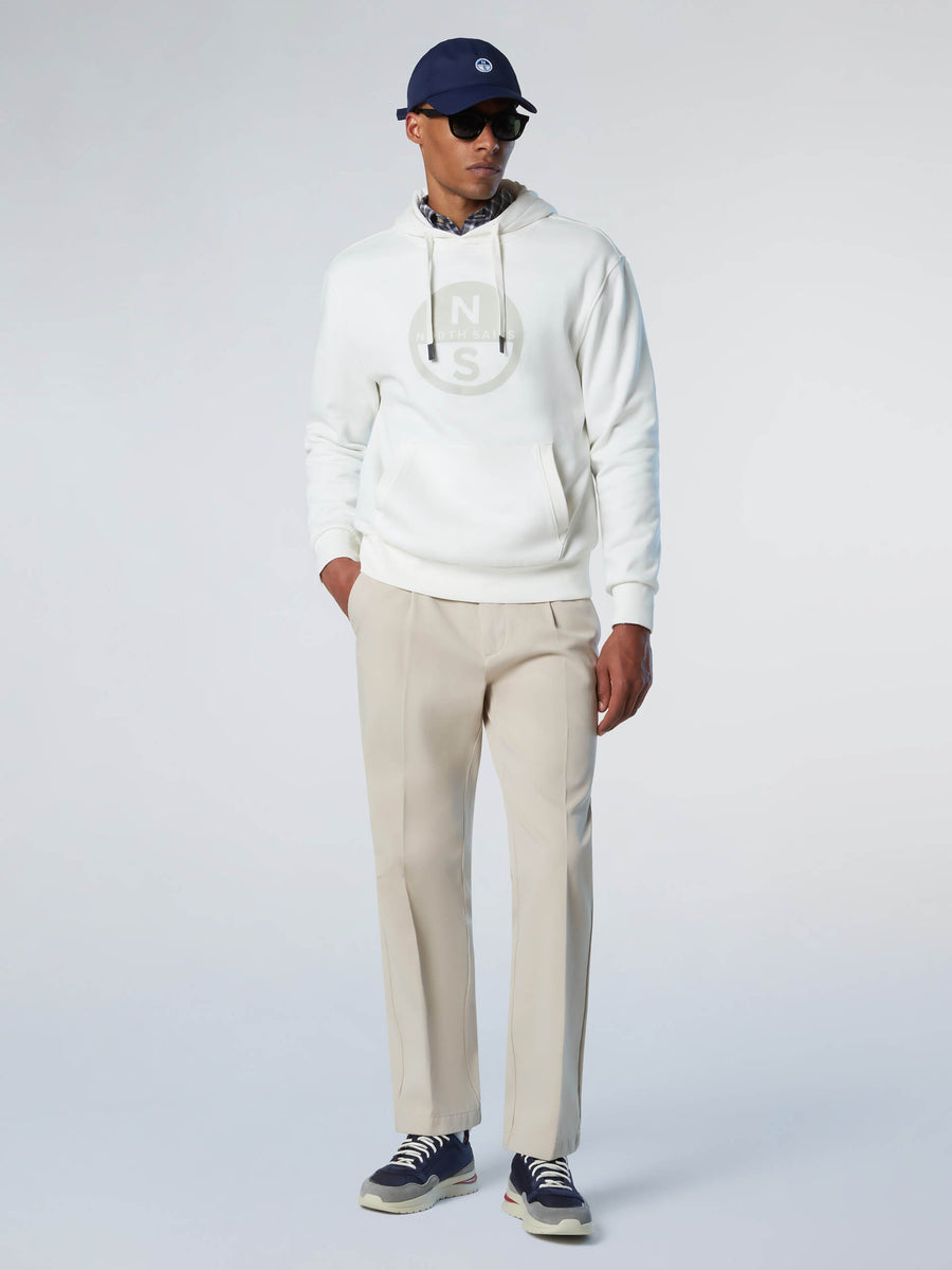 Kapüşonlu Pamuk Grafik Baskılı Erkek Sweatshirt