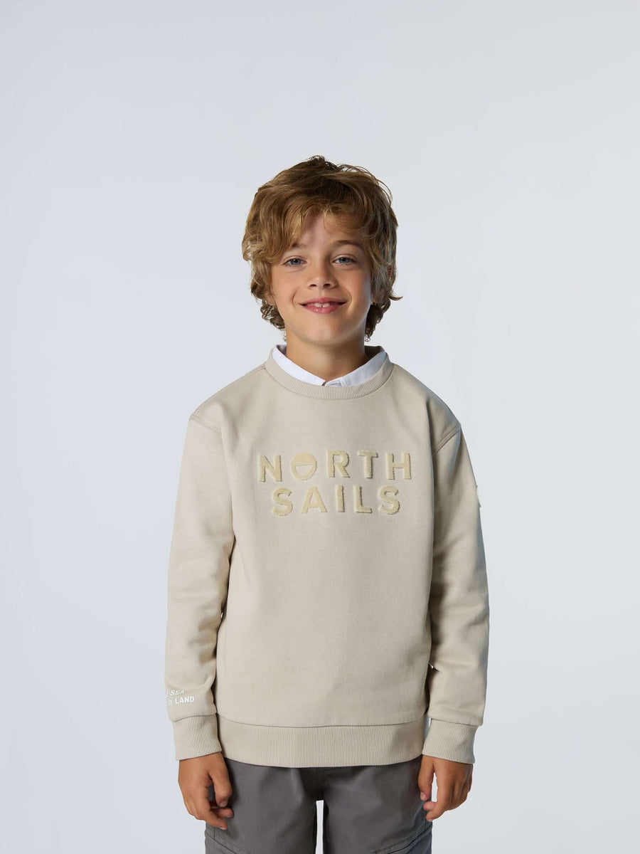 Bisiklet Yaka Baskılı Çocuk Pamuk Sweatshirt