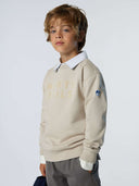 Bisiklet Yaka Baskılı Çocuk Pamuk Sweatshirt