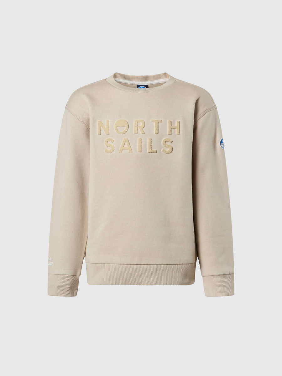 Bisiklet Yaka Baskılı Çocuk Pamuk Sweatshirt