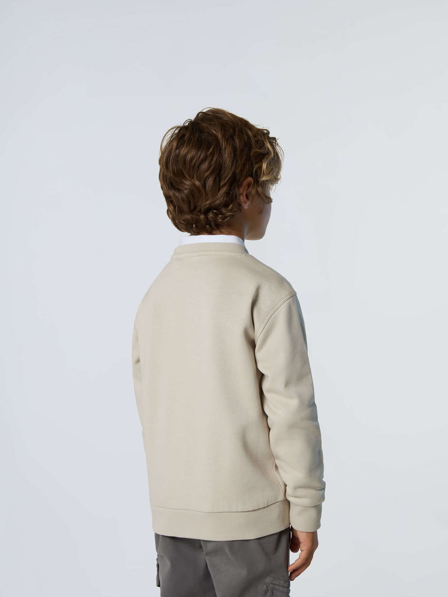 Bisiklet Yaka Baskılı Çocuk Pamuk Sweatshirt