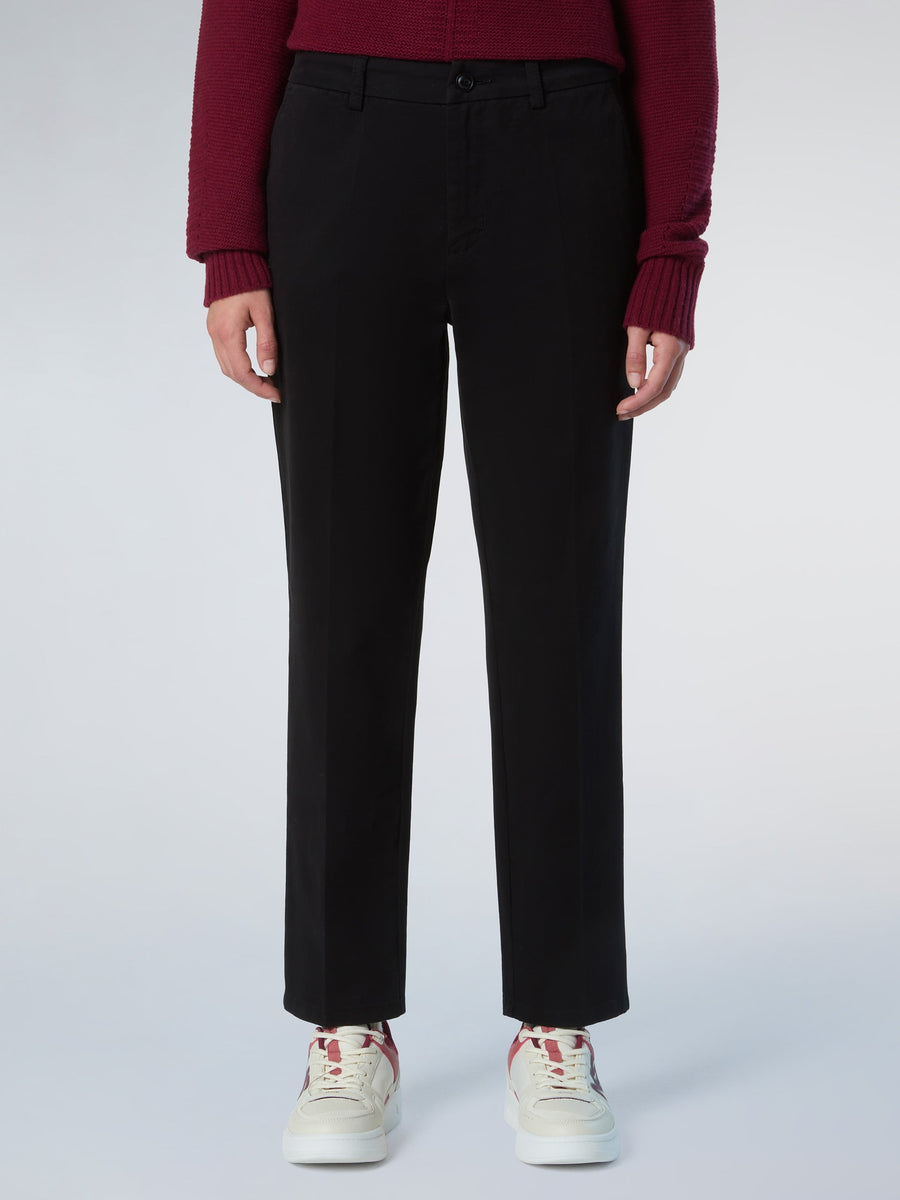 Slim Fit Düz Paça Chino Kadın Pantolon