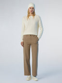 Yünlü Bisiklet Yaka Kadın Triko Örgü Kazak