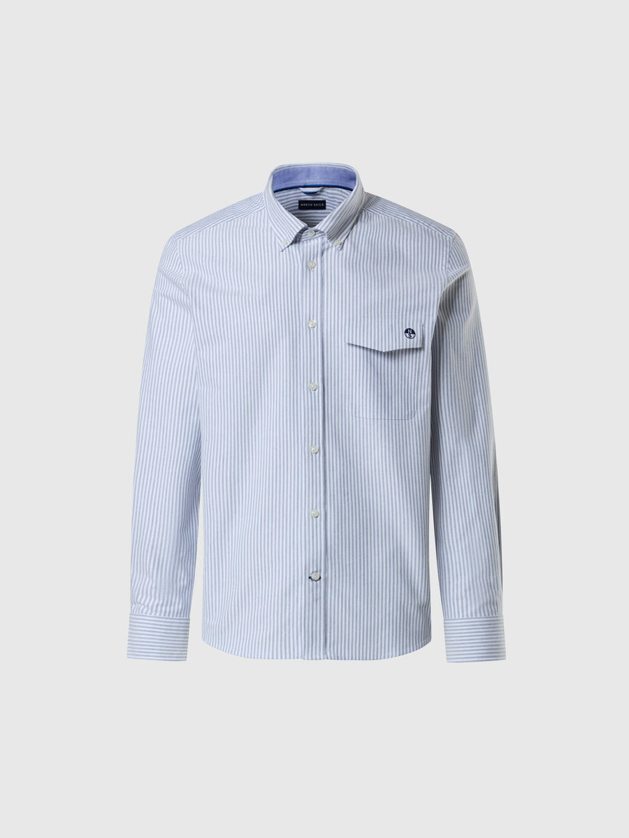 Erkek Uzun Kollu Çizgili Pamuk Gömlek