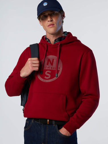 Kapüşonlu Pamuk Grafik Baskılı Erkek Sweatshirt