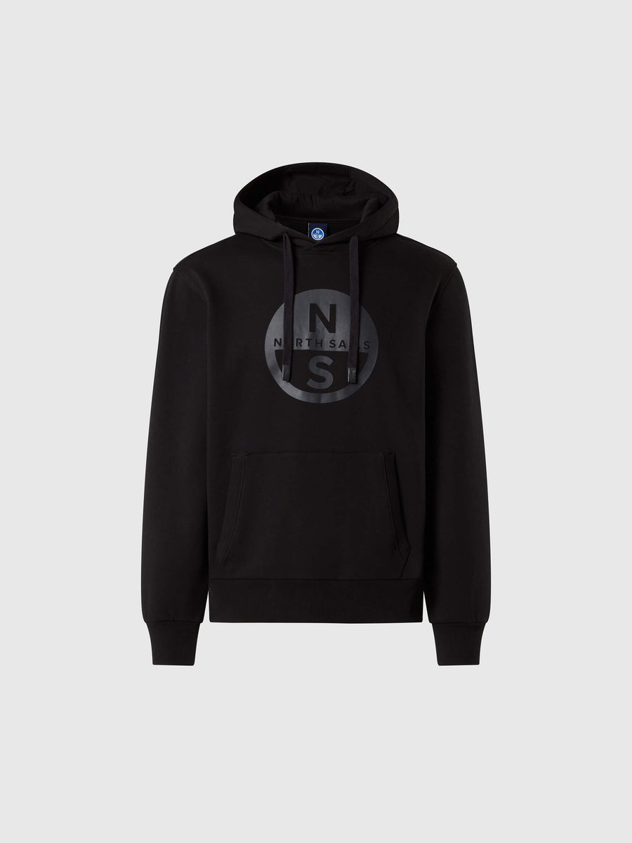 Kapüşonlu Pamuk Grafik Baskılı Erkek Sweatshirt