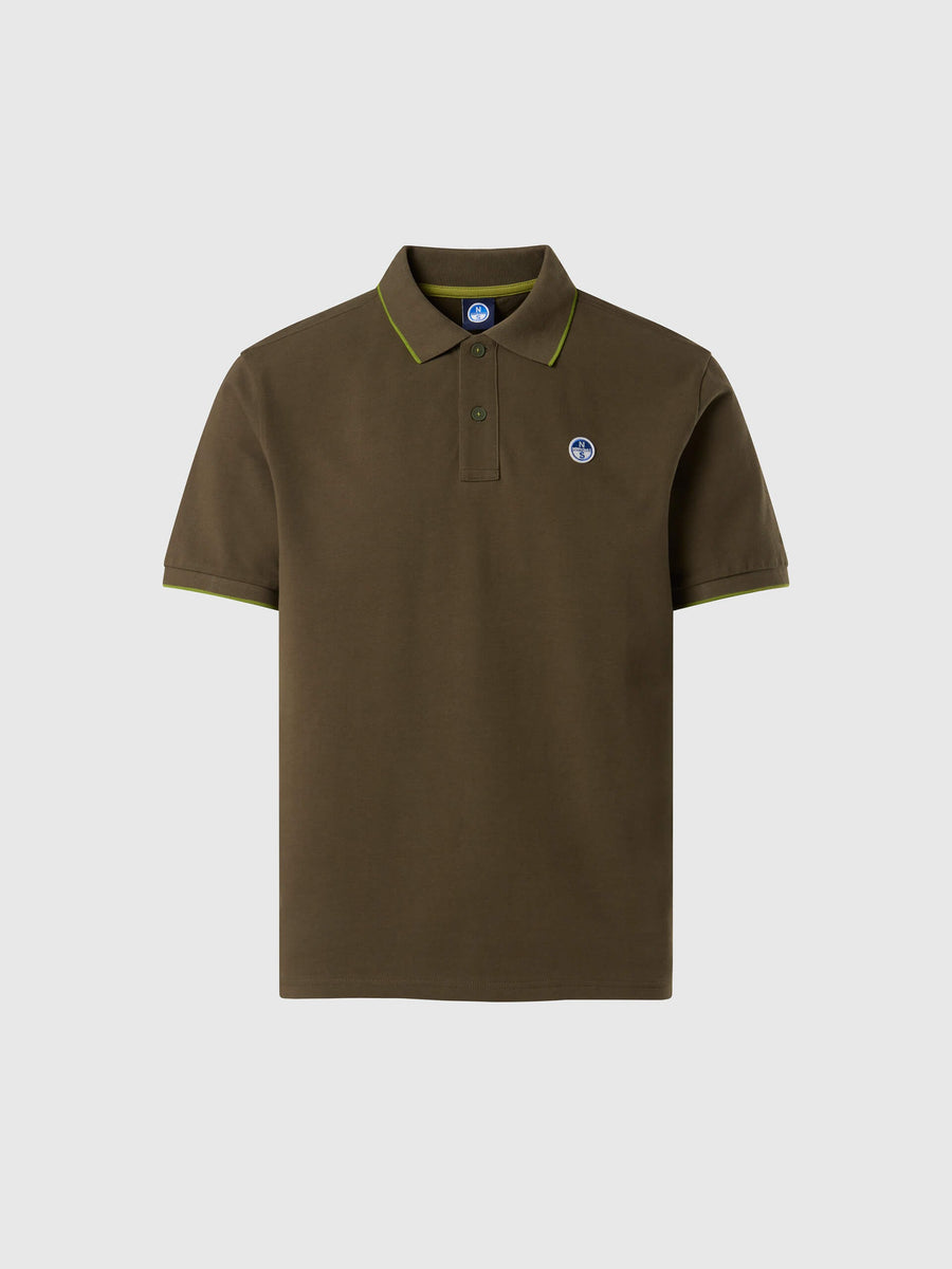 Regular Fit %100 Pamuk Baskılı Polo Yaka Tişört