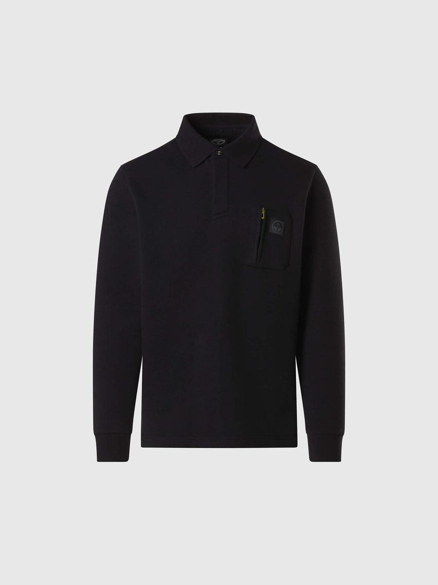 Uzun Kollu Erkek Cepli Polo Yaka Tişört